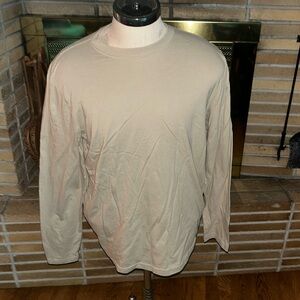 Men’s GAP Long Sleeve Beige/Tan Tee Shirt Size Large